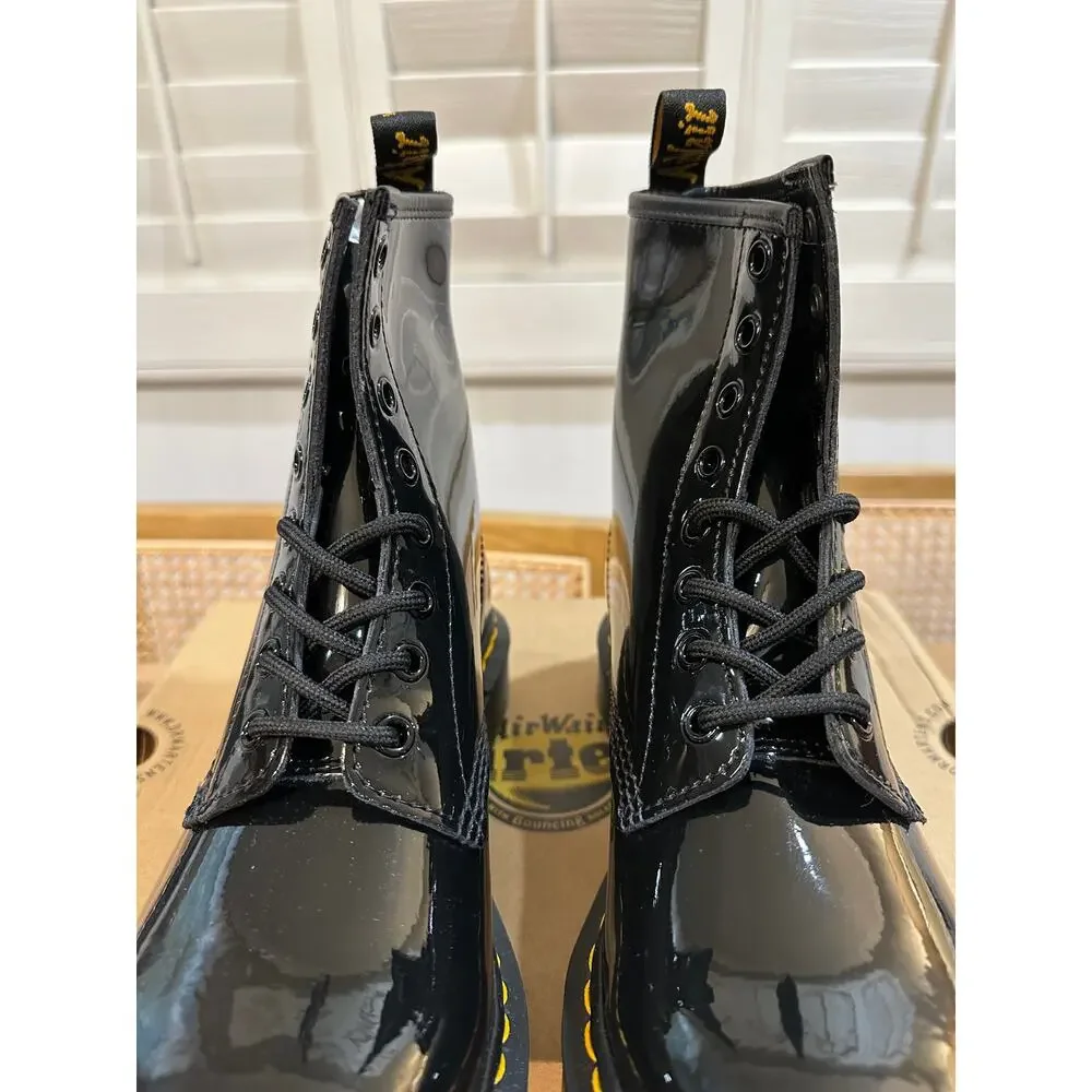 Dr. Martens Docs 1460 Bex Patent Leather Lace Up Women's Boots Size 7 NIB Iconic